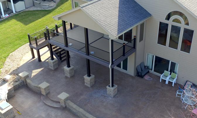 Azek Weathered Teak and Dark Hickory