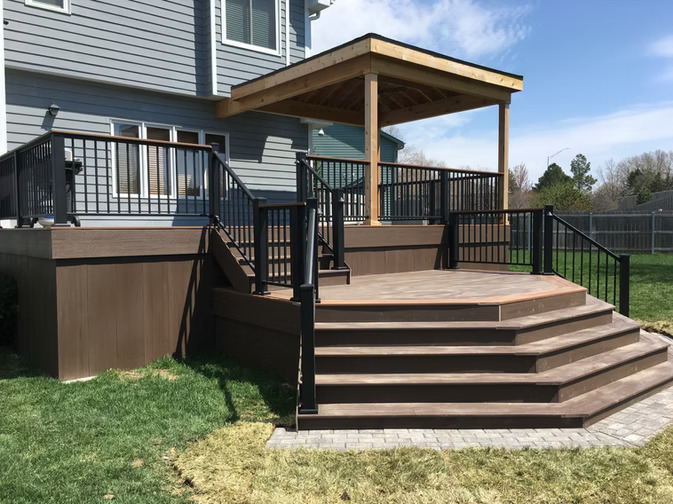 Custom Design Deck - Cedar Roof w/ Exposed Framing