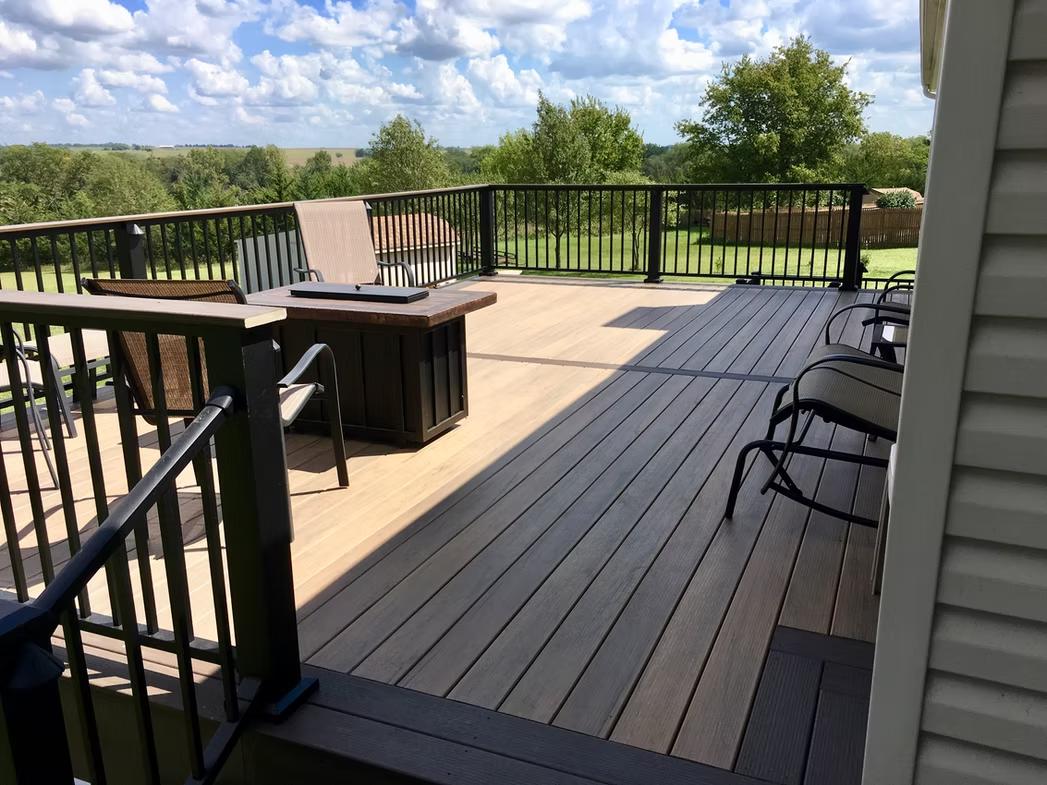 Large deck for relaxing