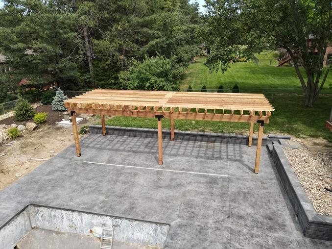 Cedar pergola