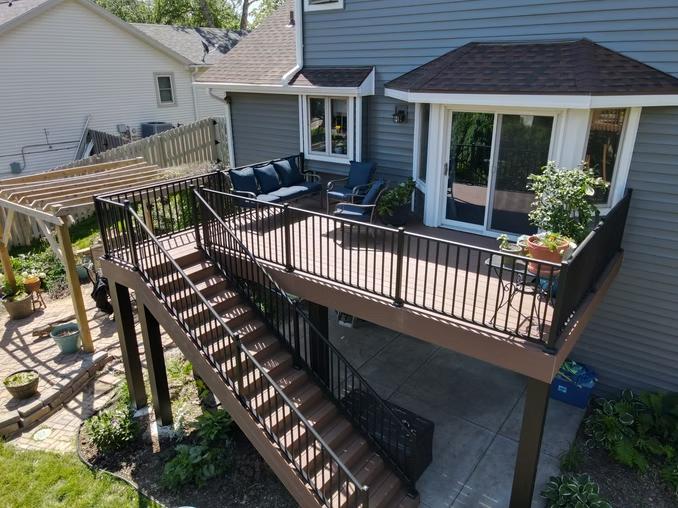 TimberTech Dark Teak w/ Westbury Railing