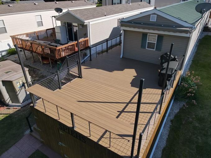 TimberTech Coconut Husk w/ Deckorators Cable Rail